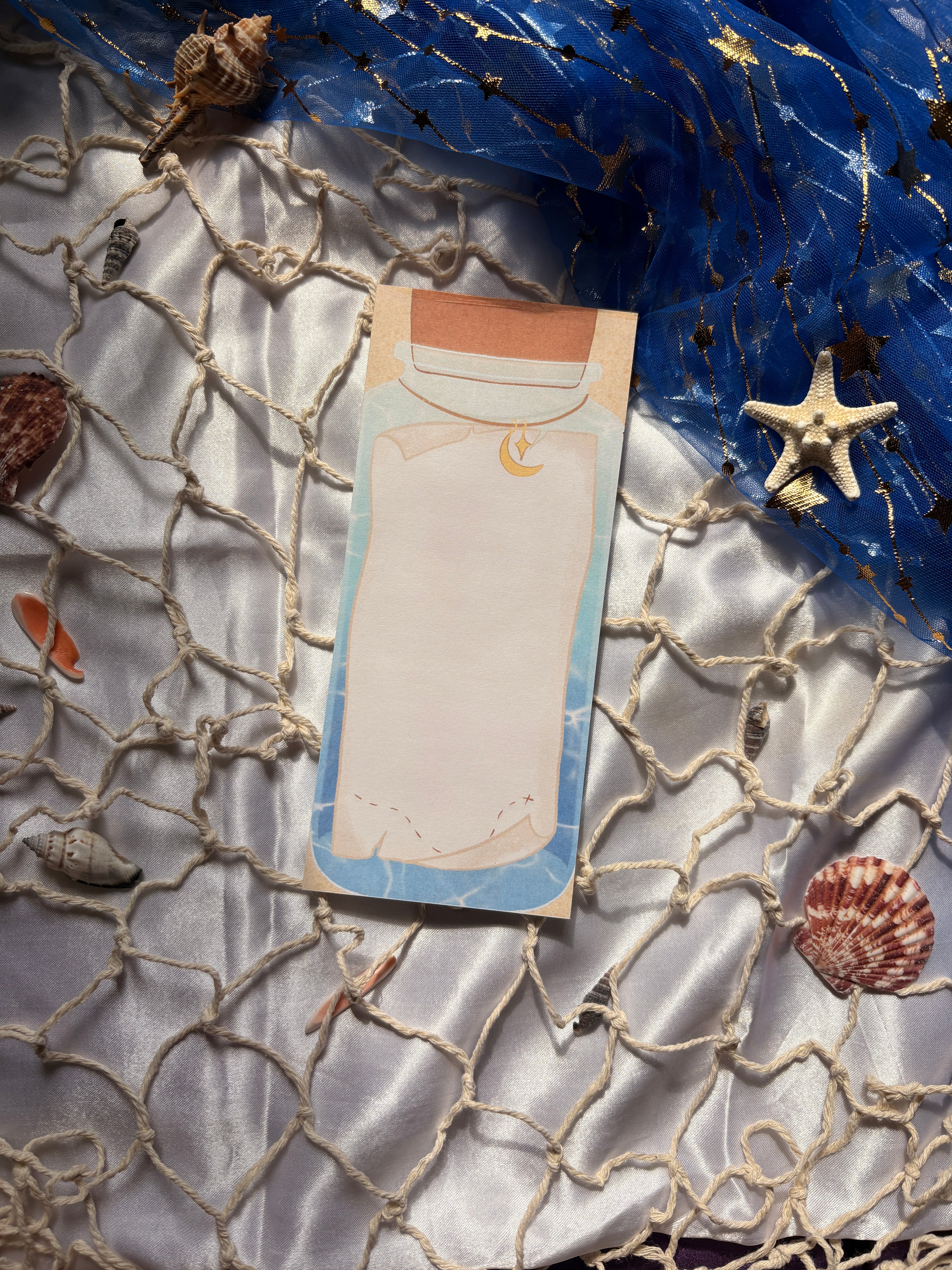 Message in a Bottle Notepad – Ocean-Inspired Desk Pad (50 Pages)